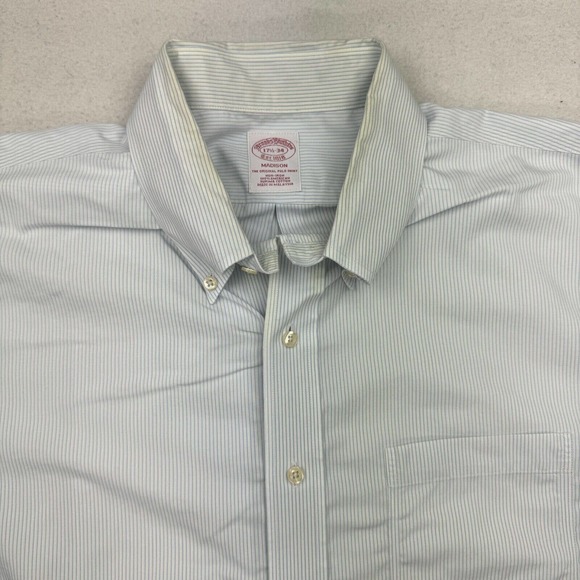 Brooks Brothers Mens Button Down Dress Shirts Lot of 2 Madison 17.5 - 34 - Picture 3 of 12